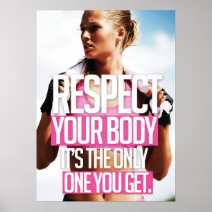 Motivational Female Fitness Gym Poster