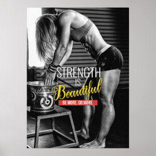 Motivational Female Fitness Gym Poster