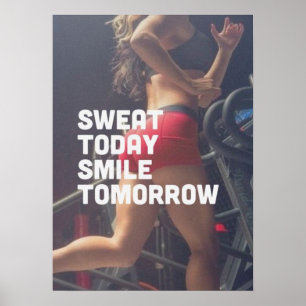 Motivational Female Fitness Gym Poster