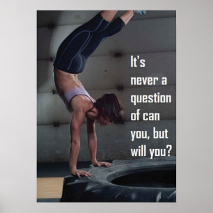 Motivational Female Fitness Gym Poster