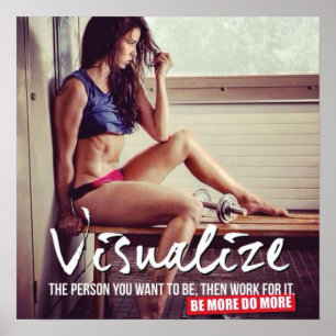 Motivational Female Fitness Gym Poster