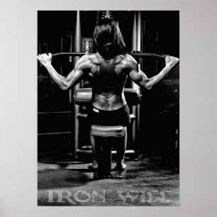 Motivational Female Fitness Gym Poster