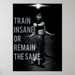 Motivational Female Fitness Gym Poster