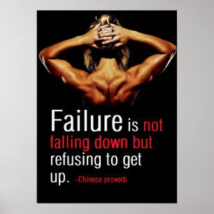 Motivational Female Fitness Gym Poster