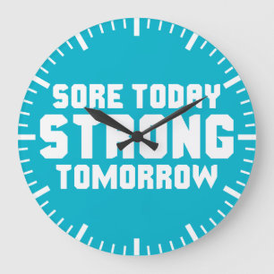 Motivational Fitness Gym Large Clock