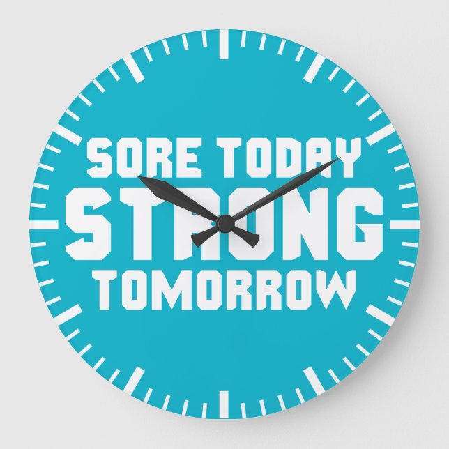 Motivational Fitness Gym Large Clock (Front)