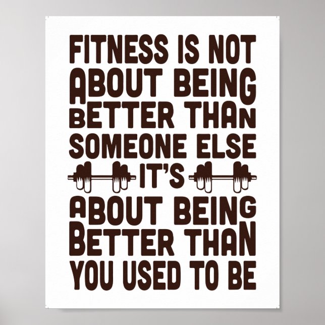 Motivational Fitness Quotes, Gym Décor Posters (Front)