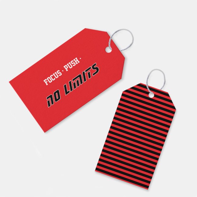 Motivational Fitness Red Gift Tags (Creator Uploaded)