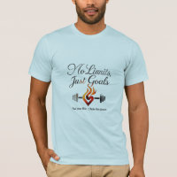 Motivational Fitness T-Shirt with Fire & Barbell