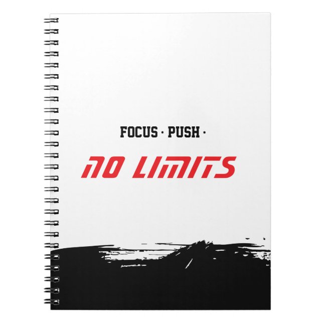Motivational Fitness White Notebook (Front)