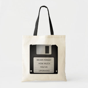Motivational Floppy Disc Upgrade Quote Tote Bag