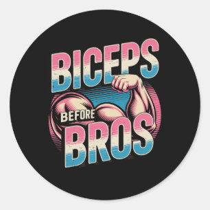 Motivational Funny Gym Humour Biceps Gains Biceps  Classic Round Sticker