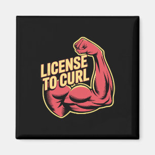 Motivational Funny Gym Humour Biceps Gains License Magnet