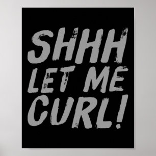 Motivational Funny Gym Humour Biceps Gains Shhh Le Poster