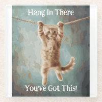 Motivational Funny Hang in There Cat Poster