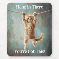 Motivational Funny Hang in There Cat Poster
