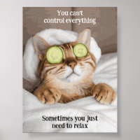 Motivational Funny Inspirational Cat Poster
