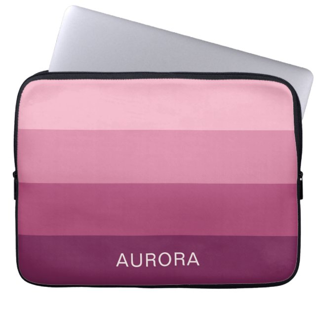 Motivational Gradient Custom with Name -  Laptop Sleeve (Front)