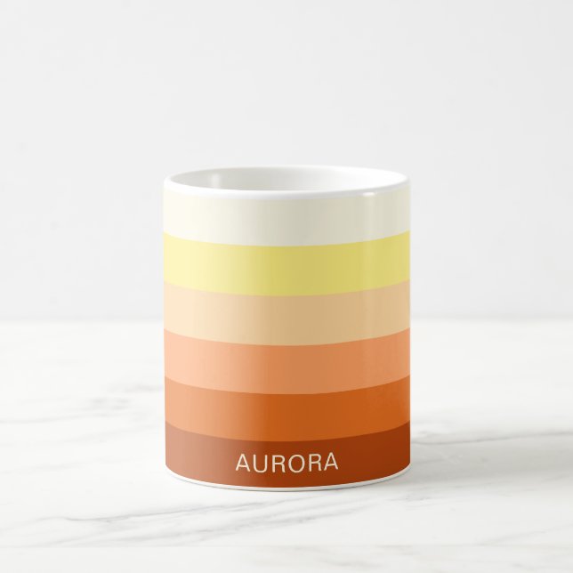 Motivational Gradient with Custom Name  Coffee Mug (Center)