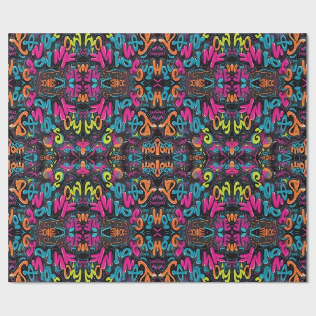 Motivational Graffiti Wrapping Paper (Flat)