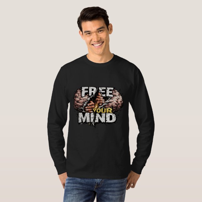 Motivational Graphic Long Sleeve T-Shirt for Men (Front Full)