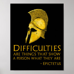 Motivational Greek Philosophy - Epictetus Quote -  Poster