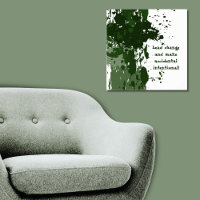 Motivational Green Paint Splatter