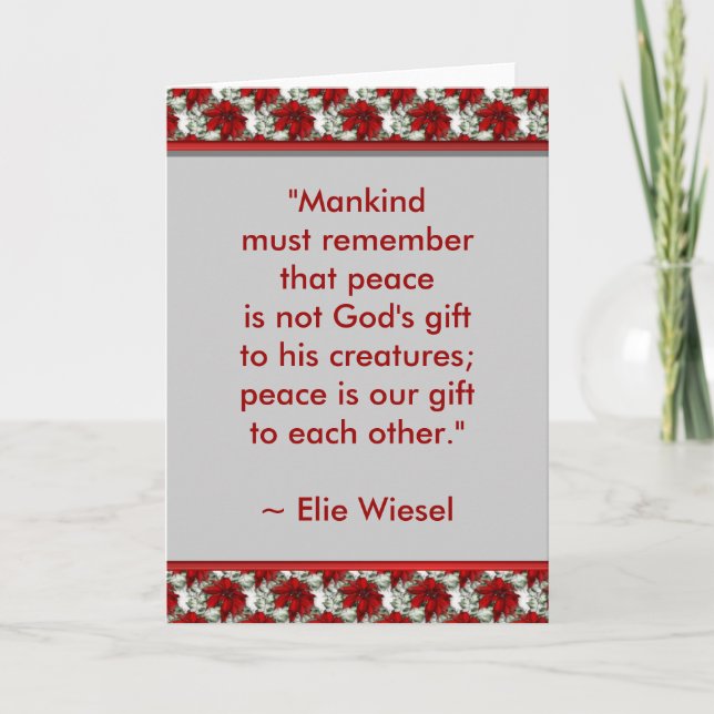 Motivational Greeting Card (Elie Wiesel) (Front)