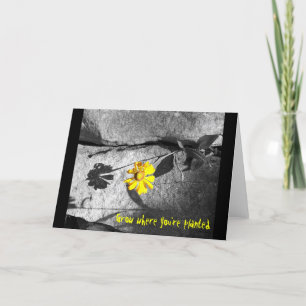 Motivational "Grow where you're planted" Card