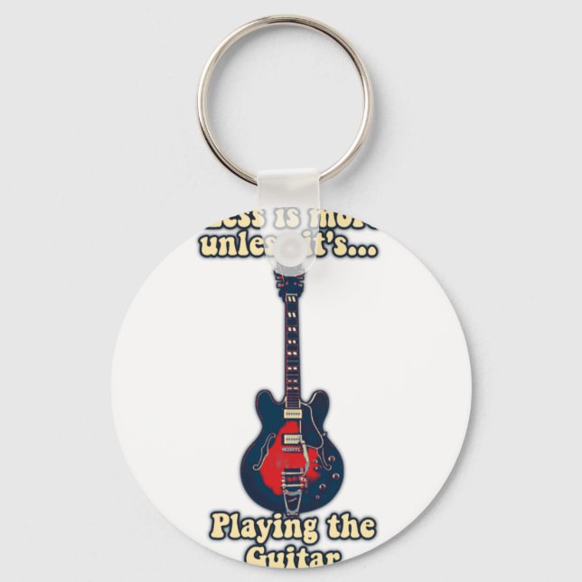 motivational guitar quote for guitar players key ring (Front)