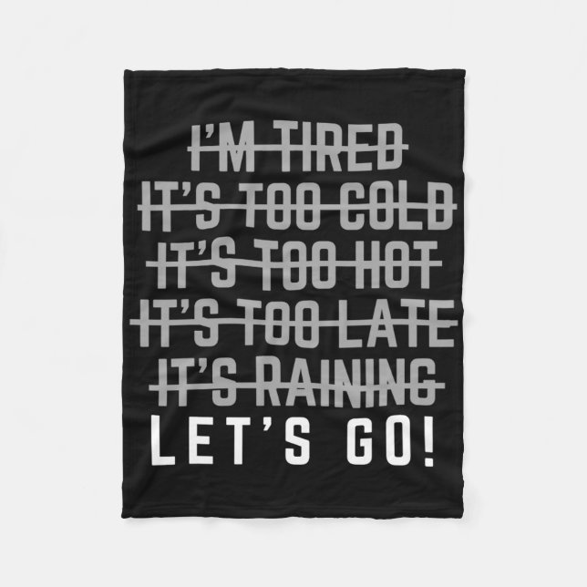 Motivational Gym  Fleece Blanket (Front)