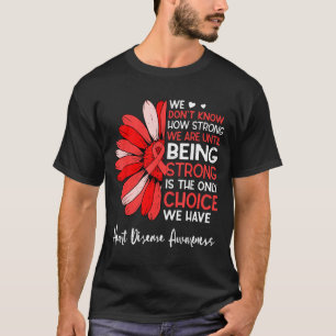 Motivational Heart Health Sunflower Heart Disease  T-Shirt