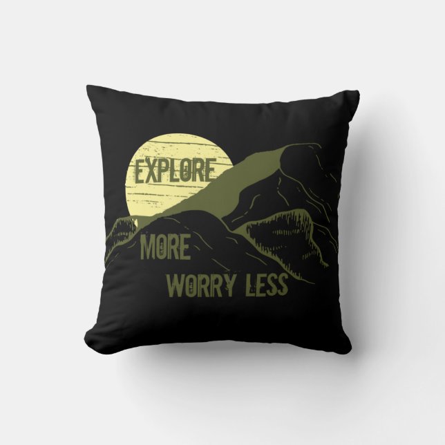 Motivational hiking hiker quotes cushion (Front)