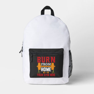 Motivational Home Gym Workout Printed Backpack