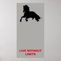 Motivational Horses Live Without Limits Pop Art
