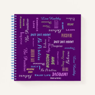 Motivational Inspirational CHOOSE YOUR COLOR Fun Notebook