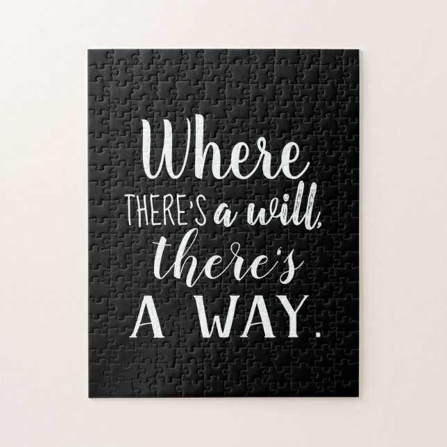 Motivational Inspirational Quote Saying Typography Jigsaw Puzzle (Vertical)