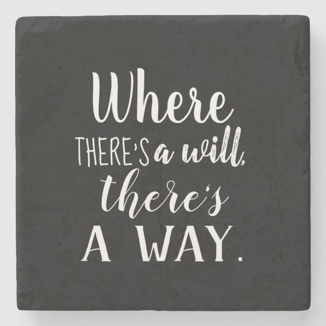 Motivational Inspirational Quote Saying Typography Stone Coaster (Front)