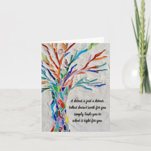Motivational Inspirational Quote Tree Card