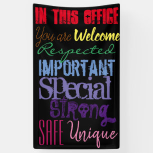 Motivational Inspirational Rainbow Door Banner