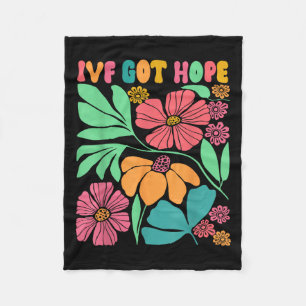 Motivational Inspired Ivf Mama Wildflower Ivf Mum Fleece Blanket