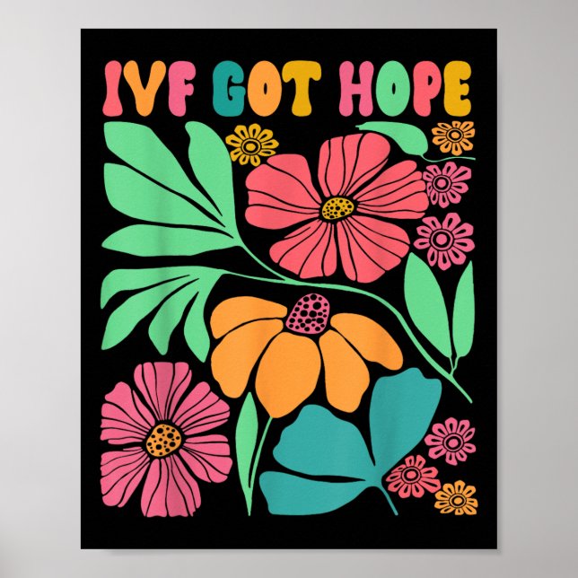 Motivational Inspired Ivf Mama Wildflower Ivf Mum  Poster (Front)
