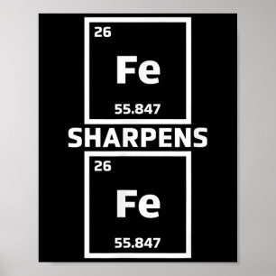 Motivational Iron Sharpens Iron Periodic Elements  Poster