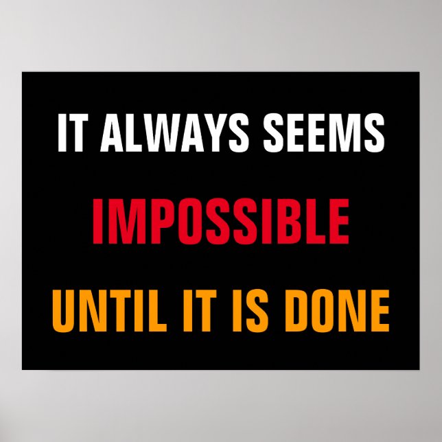 Motivational It Always Seems Quote Print (Front)