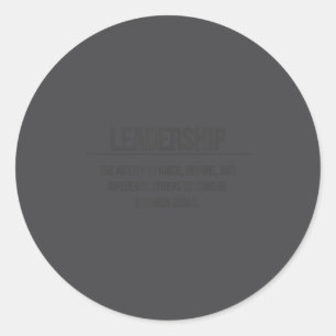 Motivational Leadership Entrepreneur Slogan Quote  Classic Round Sticker