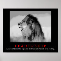 Motivational Leadership King Lion Pride Poster
