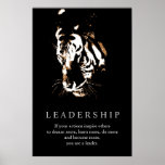 Motivational Leadership Tiger Pop Art Poster<br><div class="desc">Tiger Digital Artwork - Tiger Head Computer Animal Art - College Pop Art - Wild Big Cats Computer Images</div>