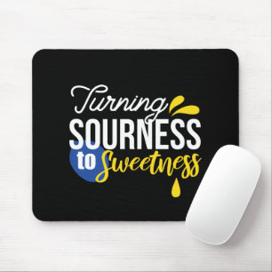 Motivational Lemon Quote From Sour to Sweet Mouse Pad