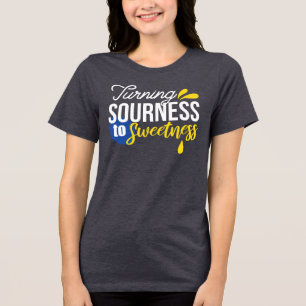 Motivational Lemon Quote From Sour to Sweet Tri-Blend Shirt