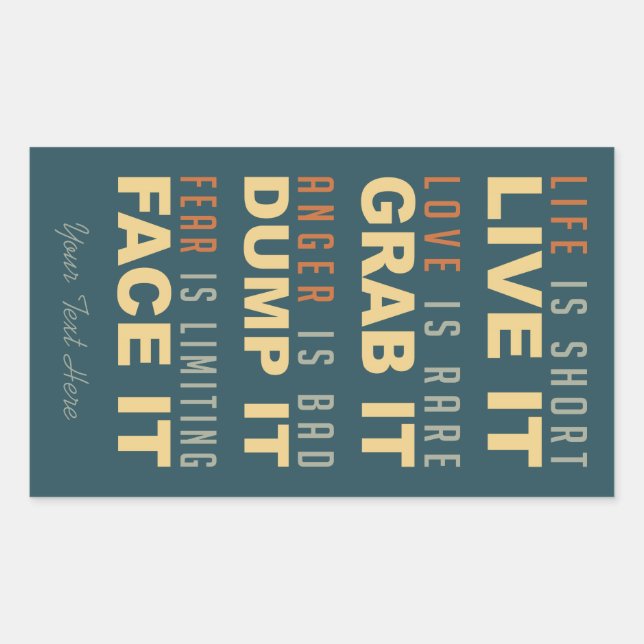 Motivational Life Advice stickers (Front)